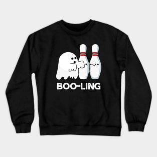 Booling Cute Halloween Bowling Ghost Pun Crewneck Sweatshirt